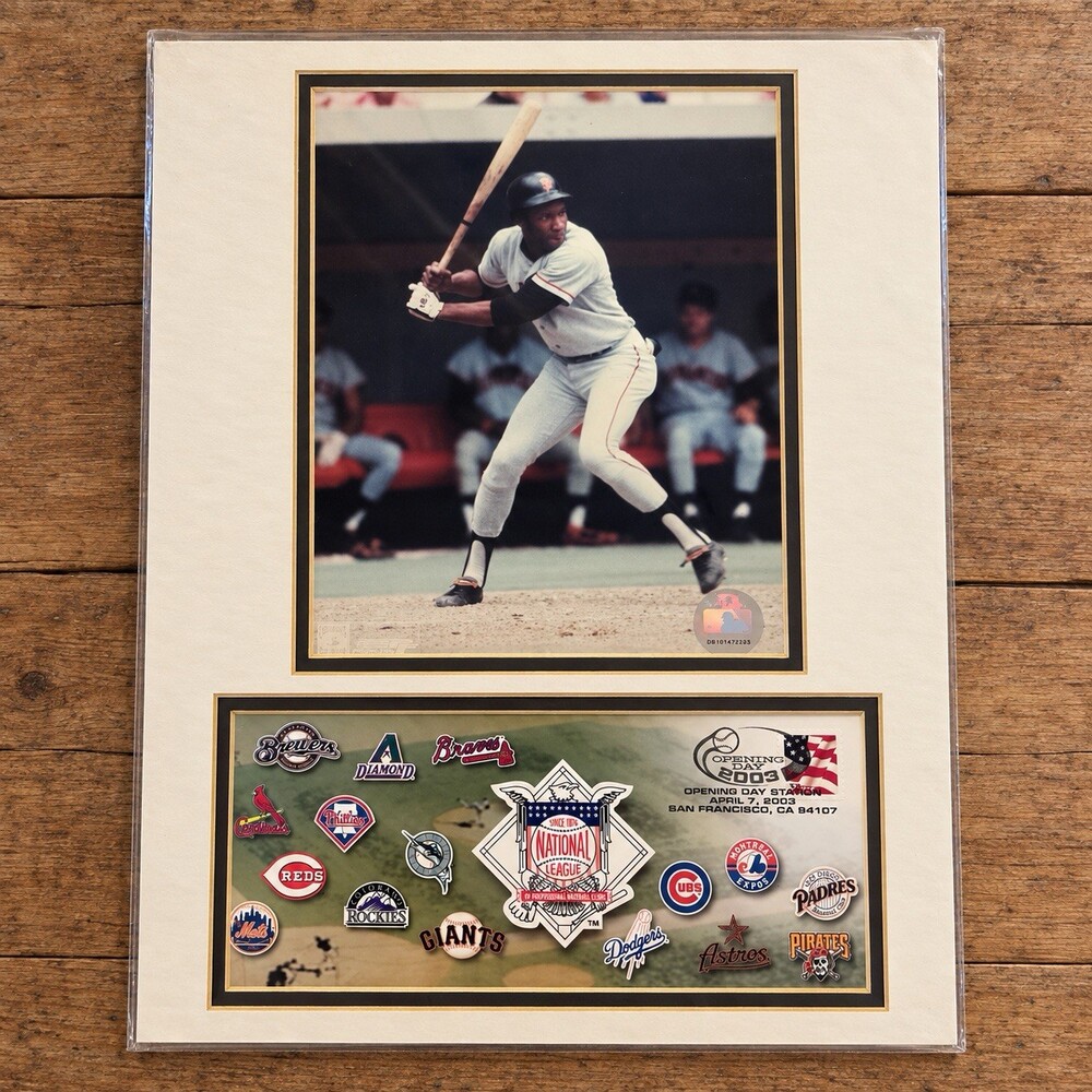 Barry Bonds SF Giants Matted Photo 2003 Opening Day Postal Cachet MLB Display